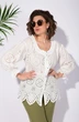 Костюм брючный 1298 БрЛ белый + олива Liliana-style