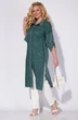 Костюм брючный 1306 БРл серозел + светлый Liliana-style