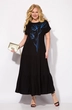Костюм с платьем 1421к василек + черный Liliana-style