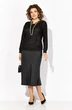 Костюм с юбкой 1494К черный Liliana-style
