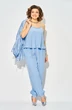Костюм брючный 1535 голубой Liliana-style фото 5