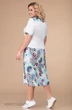 Платье 1226 белый+голубой Linia-L