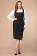 Костюм с юбкой 1847 черный Linia-L