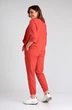 Костюм брючный 755 красно-коралловый Liona