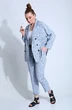 Костюм брючный 789 голубой Liona