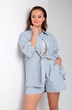 Костюм с шортами 899 голубая клетка Liona