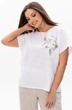 Костюм брючный 3068 белый + натуральный Ma cherie
