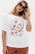Костюм брючный 3157 белый + терракот Ma cherie