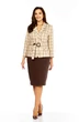 Костюм с юбкой 1146-1 шоколад + карамель Milora фото 5