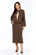 Костюм с юбкой 1376 кофе с молоком Milora