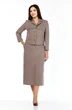 Костюм с юбкой 1382 какао Milora фото 4