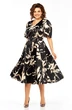 Платье 1419 черный + принт Milora фото 3