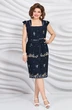 Платье 5093-2 темно-синий Mira Fashion