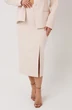 Костюм с юбкой 1296 бежевый MisLana фото 4