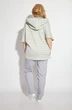 Костюм брючный 1227 серый + бирюзовый Michel Chic
