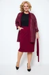 Костюм с юбкой 1253 бордовый Michel Chic