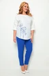 *Костюм брючный 1255 белый + синий Michel Chic