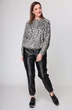 Костюм брючный 1270 серый + черный Michel Chic