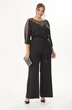 Костюм брючный 1363 черный Michel Chic