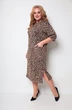 Платье 2069 коричневый + принт Michel Chic фото 4