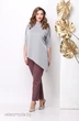 *Костюм брючный 1147-1 серый+сиреневый Michel Chic фото 2