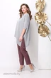 *Костюм брючный 1147-1 серый+сиреневый Michel Chic фото 3