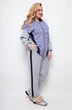 Спортивный костюм 1267 серый + леопард Michel Chic