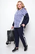 Спортвиный костюм 1267 синий + серый + лео Michel Chic