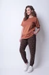 Костюм брючный 1285 коричневый Michel Chic