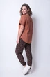 Костюм брючный 1285 коричневый Michel Chic