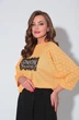 Костюм брючный 1294 черный + оранжевый Michel Chic