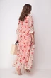 Костюм с платьем 1307 белый + персиковый Michel Chic