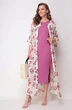 Костюм с платьем 1307 белый + розовый Michel Chic