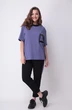 Костюм брючный 1308 лавандовый + черный Michel Chic