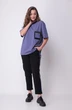 Костюм брючный 1308 лавандовый + черный Michel Chic