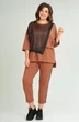 Костюм брючный 1329 рыжий Michel Chic