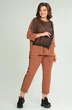 Костюм брючный 1329 рыжий Michel Chic