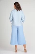 *Костюм брючный 1335 голубой + белый Michel Chic