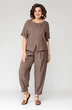 Костюм брючный 1337 коричневый Michel Chic