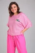 Костюм брючный 1342 розовый Michel Chic