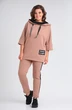 Спортивный костюм 1358 бежевый + черный Michel Chic