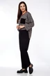 Костюм брючный 1360 черный + бордовый Michel Chic