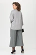 *Костюм брючный 1362-1 серый + клетка Michel Chic