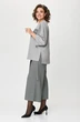 *Костюм брючный 1362-1 серый + клетка Michel Chic