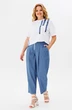 Костюм брючный 1370 синий + белый Michel Chic