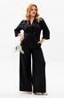 Костюм брючный 1375 черный Michel Chic
