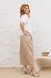 Костюм с юбкой 1376 белый + бежевый Michel Chic
