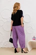 Костюм брючный 1382 черный + сирень Michel Chic