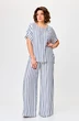 *Костюм брючный 1384 полоска Michel Chic