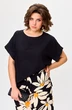 Костюм брючный 1384 черный + ромашка Michel Chic